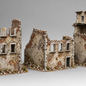 Damaged building set