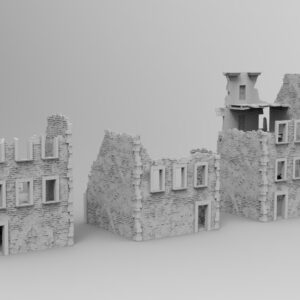 Damaged building set
