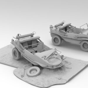 Schwimmwagen Volkswagen Type 166 damaged and intact